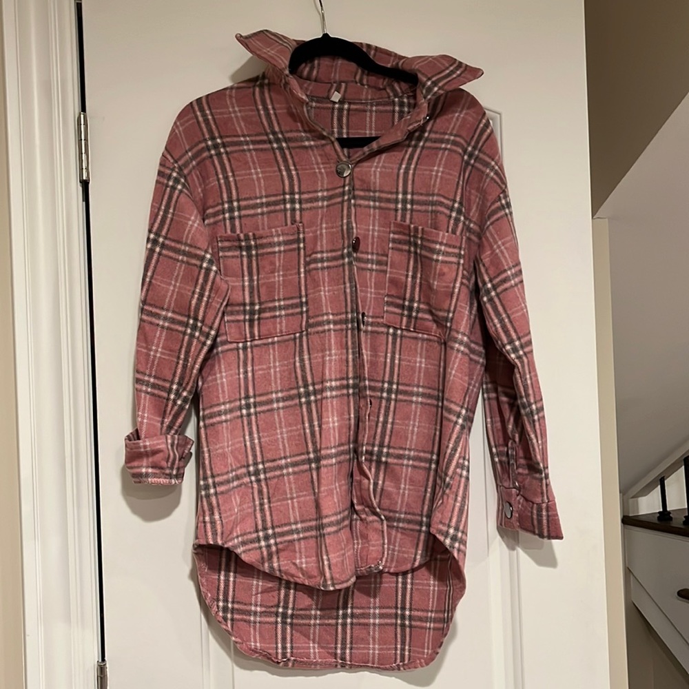 pink plais Shacket